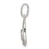 Sterling Silver CZ Heart Pendant - QP-0D5773AD-6127