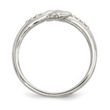 Sterling Silver CZ Heart Ring - QR-6D7EC14A-1437
