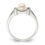 Sterling Silver CZ Imitation Pearl Ring - QR-5B181012-3975