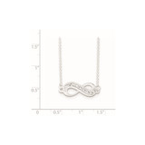 Sterling Silver CZ Infinity Necklace