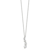 Sterling Silver CZ Journey Necklace