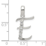 Sterling Silver CZ Letter E Initial Pendant - QC-43BBB388-9644