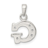 Sterling Silver CZ Letter G Initial Pendant - QC-960B965F-7084