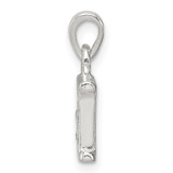 Sterling Silver CZ Letter H Initial Pendant - QC-291EC6BE-6565