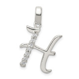 Sterling Silver CZ Letter H Initial Pendant - QC-BF5BB2DA-2156