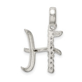 Sterling Silver CZ Letter H Initial Pendant - QC-BF5BB2DA-2156