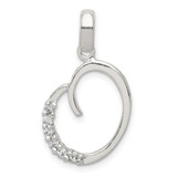 Sterling Silver CZ Letter O Initial Pendant - QC-3C96F829-3101