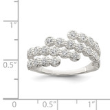 Sterling Silver CZ Ring - QR-3FA916C5-6874