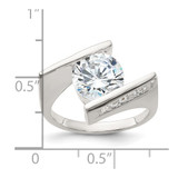 Sterling Silver CZ Ring - QR-9AE7892B-9761