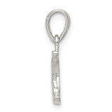 Sterling Silver CZ Star & Crescent Moon Pendant