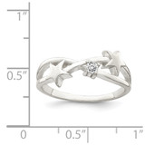 Sterling Silver CZ Star Ring - QR-C28B3A7E-4718