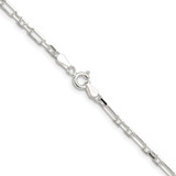 Sterling Silver D/C 3mm 3 Short Plus 1 Long Cable Link Chain - QF-1A59F833-8244