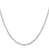 Sterling Silver D/C 3mm 3 Short Plus 1 Long Cable Link Chain - QF-8E10B55E-7395