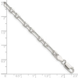 Sterling Silver D/C 4.5mm 3 Short Plus 1 Long Cable Link Chain - QF-B0846BB4-1807