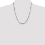 Sterling Silver D/C 4.5mm 3 Short Plus 1 Long Cable Link Chain - QF-C017EF22-6277
