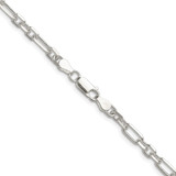 Sterling Silver D/C 4.5mm 3 Short Plus 1 Long Cable Link Chain - QF-DB895FDF-7992