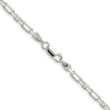 Sterling Silver D/C 4mm 3 Short Plus 1 Long Cable Link Chain - QF-3001CB47-9550