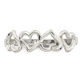 Sterling Silver D/C Heart Ring - QR-F6E13DDE-7871