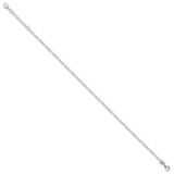 Sterling Silver D/C Polished Figaro 10in Plus 1in ext. Anklet