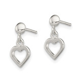 Sterling Silver Dangle Heart Post Earrings - QE-F22643E1-4149