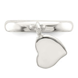 Sterling Silver Dangle Heart Ring - QR-E344264F-8605