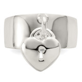 Sterling Silver Dangle Lock Ring - QR-E4DD0C75-5985