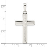 Sterling Silver Diamond-cut Latin Cross Pendant