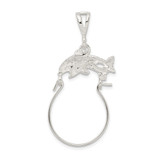 Sterling Silver Dolphin Charm Holder - QC-CAFCE117-5216