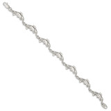 Sterling Silver Dolphins Bracelet - QA-4C937CCA-9079