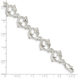 Sterling Silver Dolphins Bracelet - QG-117E71A8-8870