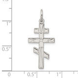 Sterling Silver Eastern Orthodox Cross Charm - QC-1535439A-7514