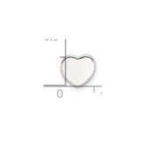 Sterling Silver E-coated Heart Slide Charm