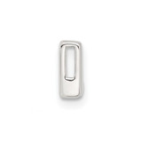 Sterling Silver E-coated Letter L Slide Charm