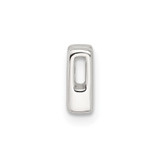 Sterling Silver E-coated Letter M Slide Charm