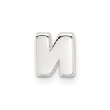 Sterling Silver E-coated Letter N Slide Charm