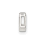 Sterling Silver E-coated Letter U Slide Charm
