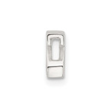 Sterling Silver E-coated Letter Z Slide Charm