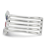 Sterling Silver E-coated Multi Color CZ Ring - QR-20A906E3-5807