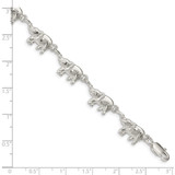 Sterling Silver Elephants Bracelet - QA-84AED6CD-3585