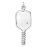 Sterling Silver Enamel Pickleball Charm