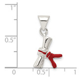 Sterling Silver Enameled Diploma Charm