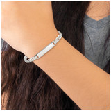 Sterling Silver Engraveable Childrens ID Anchor Link Bracelet - QI-873E2B05-2116