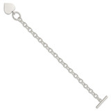 Sterling Silver Engraveable Heart Bracelet - QG-27E67DB7-4573