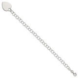 Sterling Silver Engraveable Heart Bracelet - QG-9E809316-5191