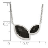 Sterling Silver Faceted Onyx Necklace