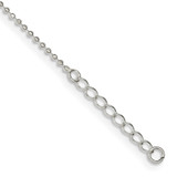 Sterling Silver FAITH 10in Plus 1in Ext. Anklet