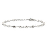 Sterling Silver Fancy Bead Anklet - QG-802CFAB5-2928