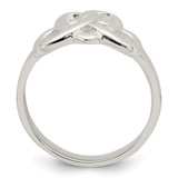 Sterling Silver Fancy Celtic Heart Pattern Woven Ring - QR-C5E33601-7204