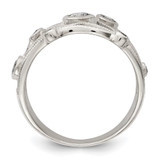 Sterling Silver Fancy CZ Ring - QR-0C7A14D8-4154