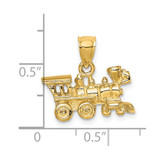 14k 3-D Locomotive Charm
